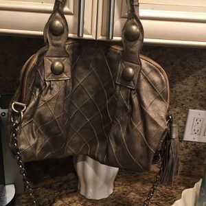 Carla Mancini leather bronzed antique gold pretty